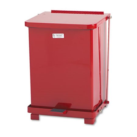 PINPOINT Defenders Biohazard Step Can  Square  Steel  7 gal  Red PI712736